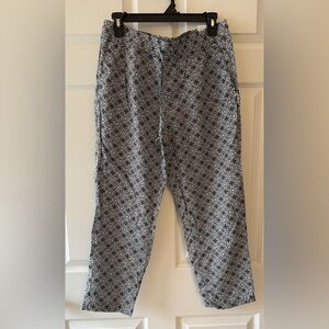 Banana Republic Black and White Patterned Pants